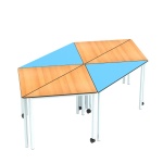 Dreieckstische SET, 120x85 cm, 70 cm hoch, im Sechserpack, 